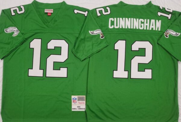 Philadelphia Eagles Green #12 Randall Cunningham Throwback Jersey