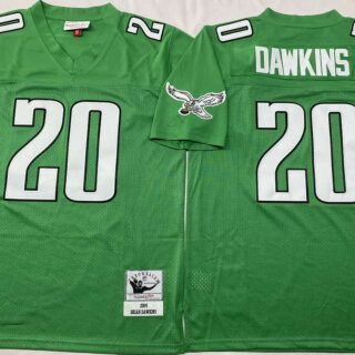 Philadelphia Eagles Green #20 Brian Dawkins Throwback Jersey