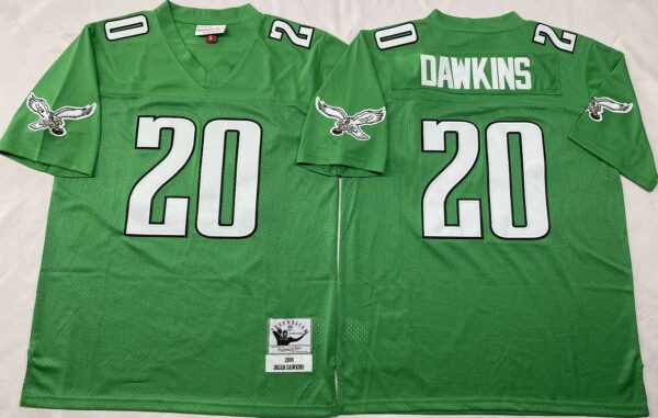 Philadelphia Eagles Green #20 Brian Dawkins Throwback Jersey