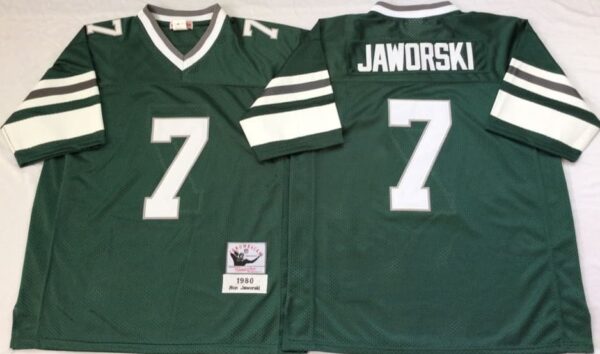 Philadelphia Eagles Green #7 Ron Jaworski Throwback Jersey