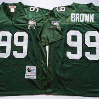 Philadelphia Eagles Green #99 Jerome Brown Throwback Jersey