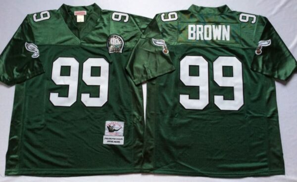 Philadelphia Eagles Green #99 Jerome Brown Throwback Jersey
