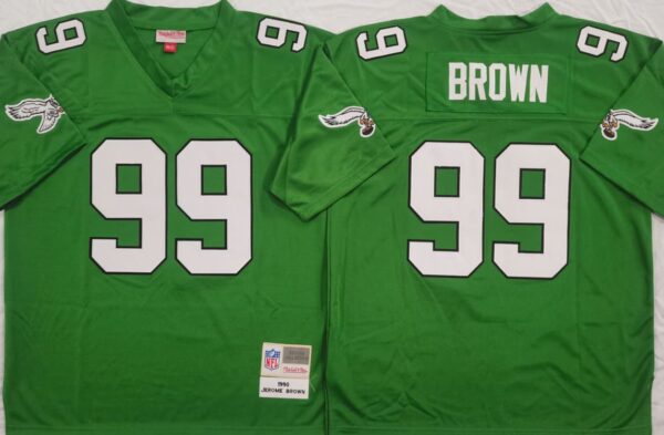Philadelphia Eagles Green #99 Jerome Brown Throwback Jersey