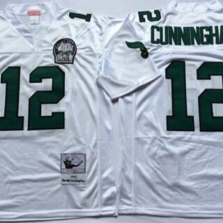 Philadelphia Eagles White #12 Randall Cunningham Throwback Jersey