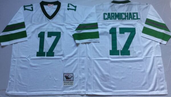 Philadelphia Eagles White #17 Harold Carmichael Throwback Jersey