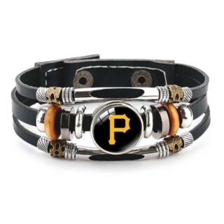 Pittsburgh Pirates MLB Pro football team jewel cowhide bracelet leather hand jewelry