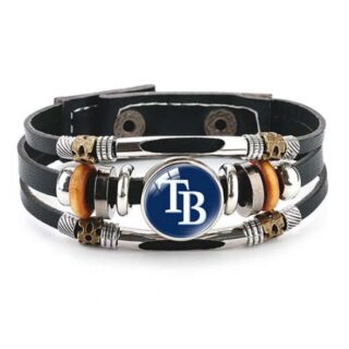 Tampa Bay Rays MLBPro football team jewel cowhide bracelet leather hand jewelry