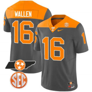 Tennessee Volunteers 2023 Alternate Vapor Limited Jersey V3 All Stitched Anthracite #16 Morgan Wallen