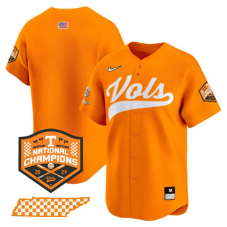 Tennessee Volunteers 2024 Champions Vapor Premier Limited baseball Jersey All Stitched Orange Blank