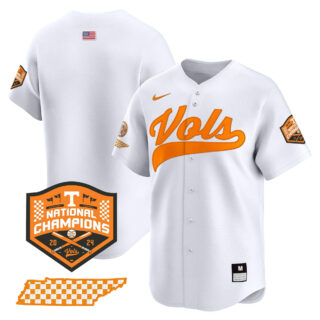 Tennessee Volunteers 2024 Champions Vapor Premier Limited baseball Jersey All Stitched White BLANK