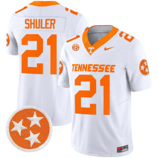 Tennessee Volunteers 2024 Vapor Limited Jersey All Stitched White #21 Navy Shuler