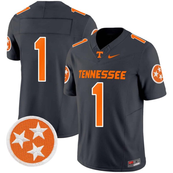 Tennessee Volunteers 2024 Vapor Limited Jersey All Stitched Smokey Grey #1 no name