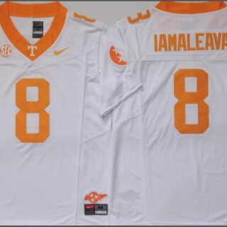 Tennessee Volunteers White #8 IAMALEAVA Jersey