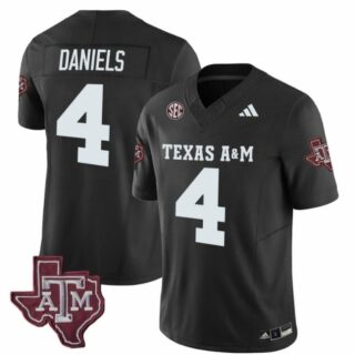 Texas A&M Aggies Amari Daniels Jersey #4 Vapor Limited College Football Black