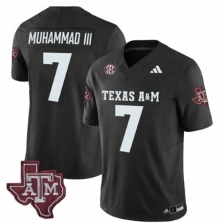 Texas A&M Aggies Moose Muhammad III Jersey #7 Vapor Limited College Football Black
