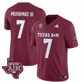 Texas A&M Aggies Moose Muhammad III Jersey #7 Vapor Limited College Football Maroon