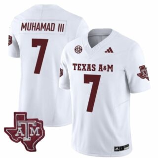 Texas A&M Aggies Moose Muhammad III Jersey #7 Vapor Limited College Football White