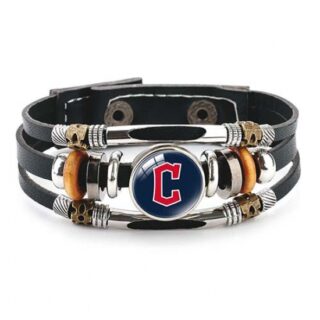 The Cleveland Watchmen MLB Pro football team jewel cowhide bracelet leather hand jewelry