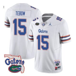 Tim Tebow Jersey #15 Florida Gators Vapor Limited College Football White