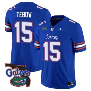 Tim Tebow Jersey #15 Florida Gators Vapor Limited Florida Map College Football Royal