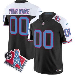 Tennessee Titans 1997 Throwback Vapor Limited Custom Jersey All Stitched Black Alternate
