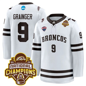 Western Michigan Broncos #9 Luke Grainger 2025 National Champions Patch Premium Jersey All Stitched