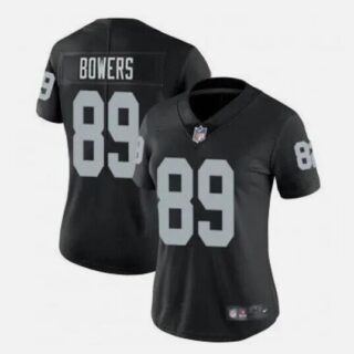 Women's Las Vegas Raiders #89 Brock Bowers Black Vapor Stitched Football Jersey(Run Small)