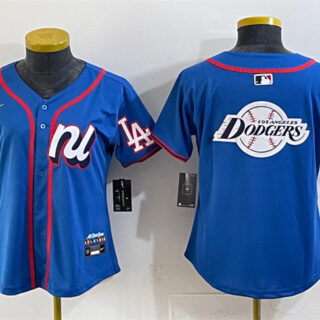 Women's National League Los Angeles Dodgers Team Big Logo Blue 2025 All-Star Edition Limited Stitched Baseball Jersey(Run Small)