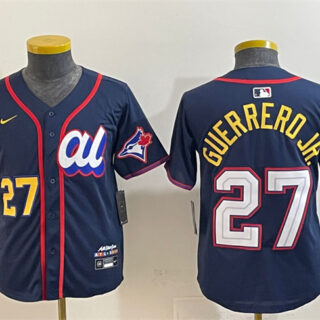 Youth American League #27 Vladimir Guerrero Jr. Navy 2025 All-Star Edition Limited Stitched Baseball Jersey