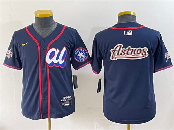 Youth American League Houston Astros Team Big Logo Navy 2025 All-Star Edition Limited Stitched Baseball Jersey