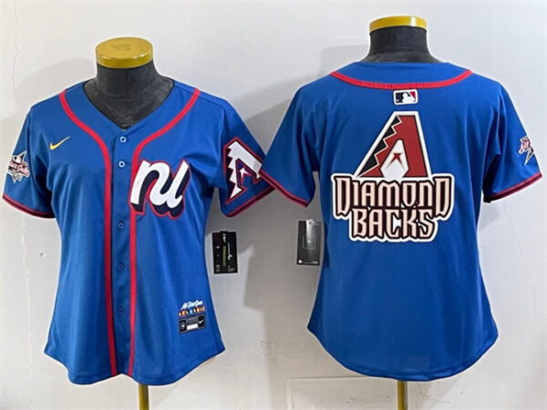 Youth National League Arizona Diamondbacks Team Big Logo Blue 2025 All-Star Edition Limited Stitched Baseball Jersey