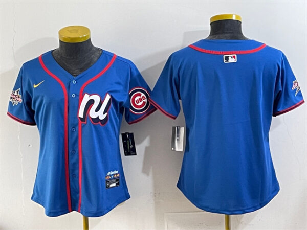 Youth National League Chicago Cubs Blank Blue 2025 All-Star Edition Limited Stitched Baseball Jersey