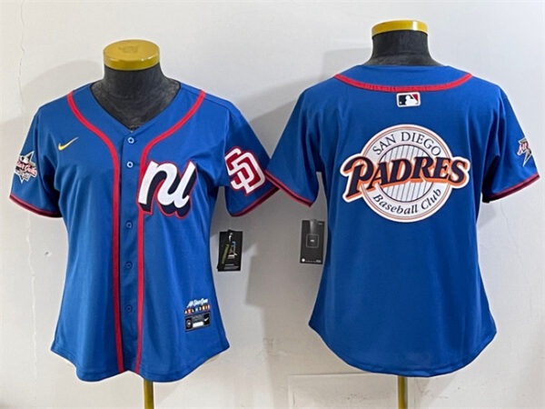 Youth National League San Diego Padres Team Big Logo Blue 2025 All-Star Edition Limited Stitched Baseball Jersey