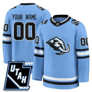 Custom Men's Utah Hockey Mammoth 2025 Limited Jersey All Stitched Blue