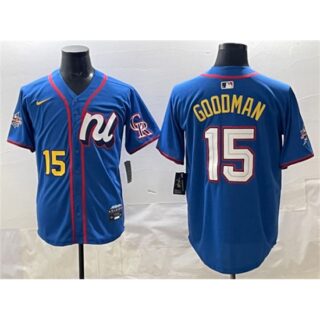 Men's National League #15 Hunter Goodman Blue 2025 All-Star Edition Limited Stitched Baseball Jersey