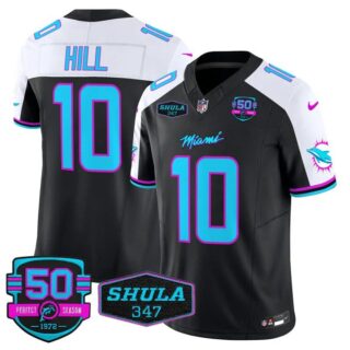 Men's Tyreek Hill #10 Miami Dolphins Miami Vice Vapor Limited Black Alternate Jersey