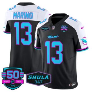 Men's Dan Marino #13 Miami Dolphins Miami Vice Vapor Limited Black Alternate Jersey