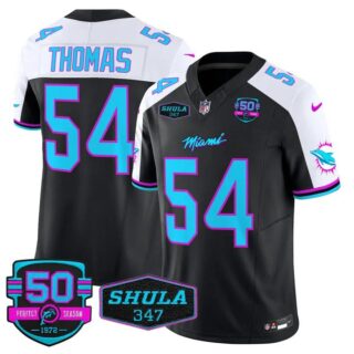 Men's Zach Thomas #54 Miami Dolphins Miami Vice Vapor Limited Black Alternate Jersey