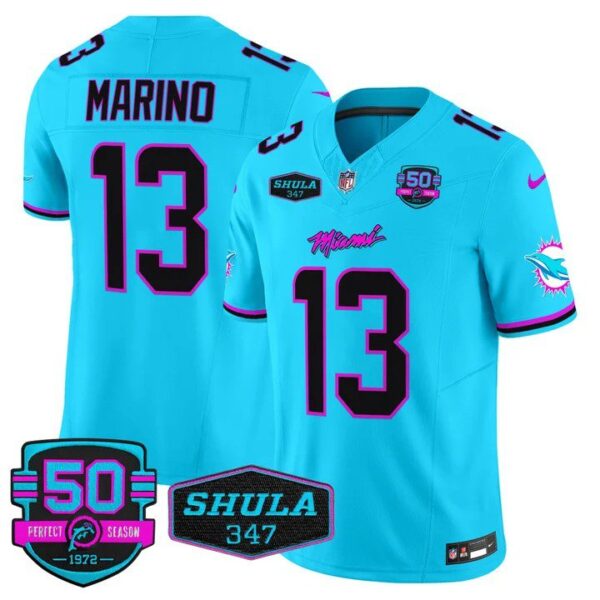 Men's Dan Marino #13 Miami Dolphins Miami Vice Aqua Vapor Limited Jersey