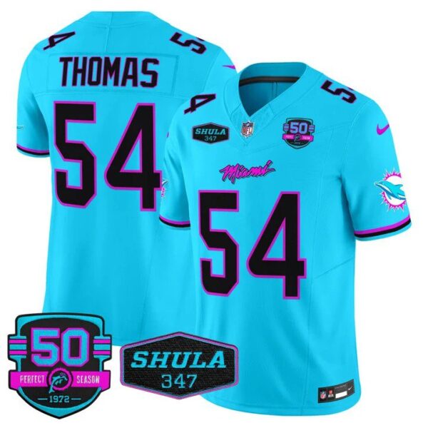 Men's Zach Thomas #54 Miami Dolphins Miami Vice Aqua Vapor Limited Jersey