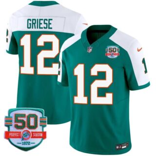 Men's Bob Griese #12 Miami Dolphins Miami Vice Alternate Vapor Limited Jersey