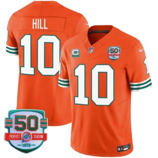 Men's Tyreek Hill #10 Miami Dolphins Miami Vice Aqua Orange Vapor Limited Jersey
