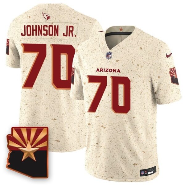 Men's Arizona Cardinals #70 Paris Johnson Jr. F.U.S.E. Limited Rivalry Series Jersey