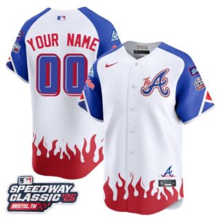 Custom Atlanta Braves 2025 Speedway Classic Limited Jersey V2 - All Stitched City Connect