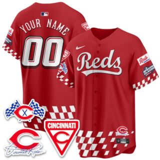 Custom Men's Cincinnati Reds 2025 Speedway Limited Jersey V2 - All Stitched Red