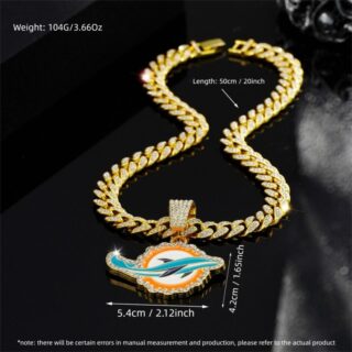 Dolphins 20inch Necklace Gold