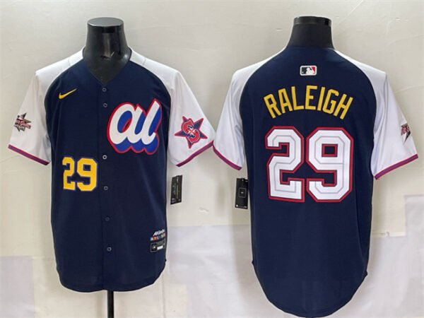 Men's American League #29 Cal Raleigh Navy Alternate 2025 All-Star Edition Limited Stitched Baseball Jersey