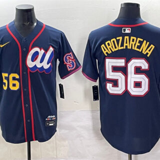 Men's American League #56 Randy Arozarena Navy 2025 All-Star Edition Limited Stitched Baseball Jersey