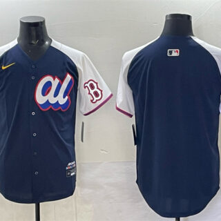 Men's American League Boston Red Sox Blank Navy Alternate 2025 All-Star Edition Limited Stitched Baseball Jersey