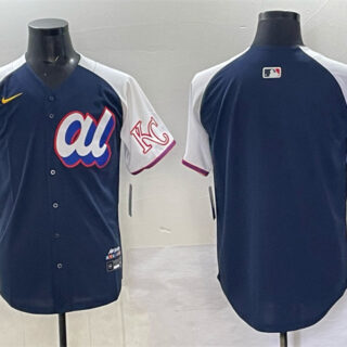 Men's American League Kansas City Royals Blank Navy Alternate 2025 All-Star Edition Limited Stitched Baseball Jersey